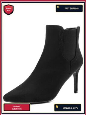Faux Suede Pointed Toe High Heel Ankle Booties Stiletto Pull-On